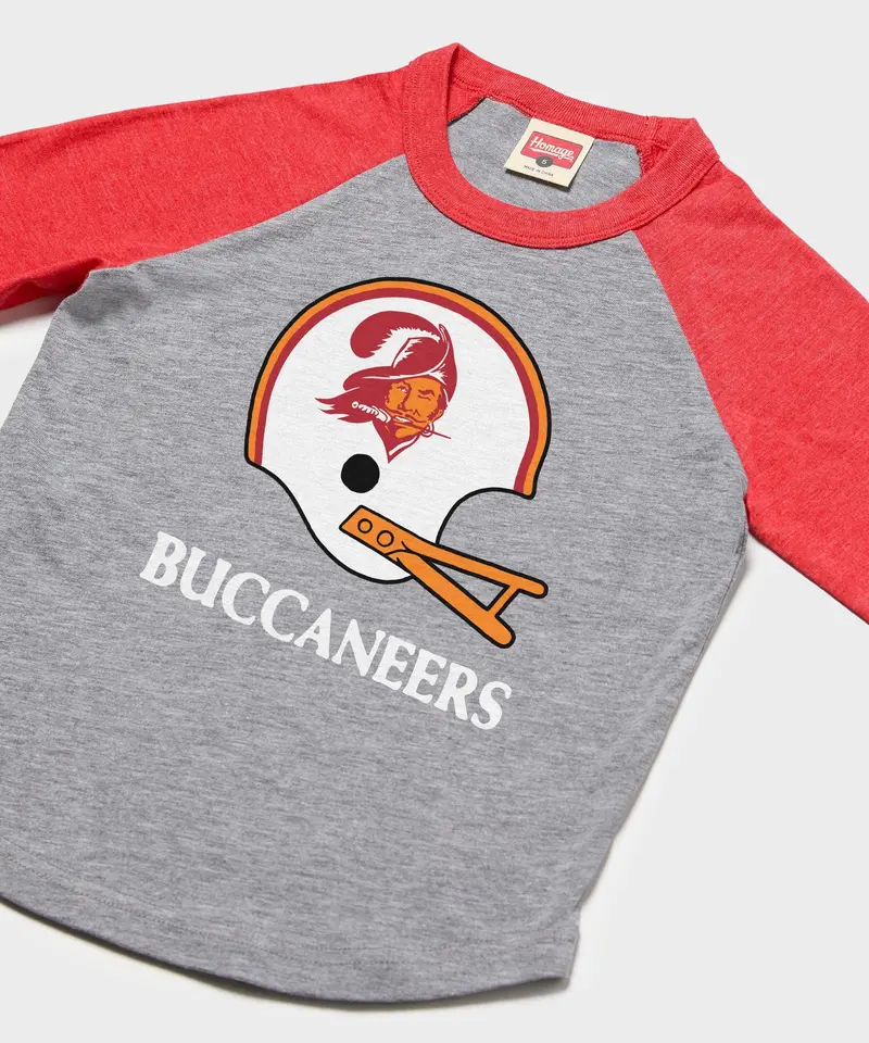 Youth Tampa Bay Buccaneers Big Helmet Raglan 2