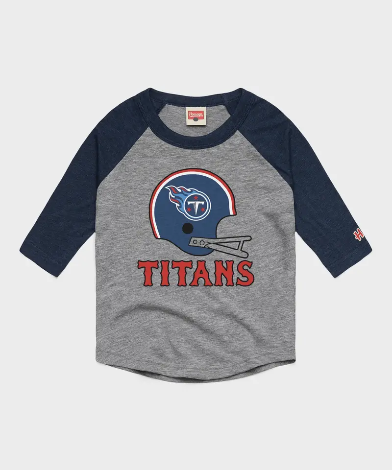 Youth Tennessee Titans Big Helmet Raglan 1