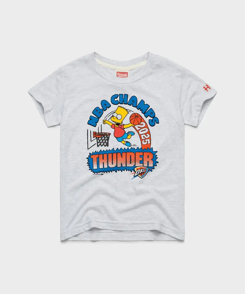 Youth The Simpsons Bart X Thunder 2025 Nba Champs 1