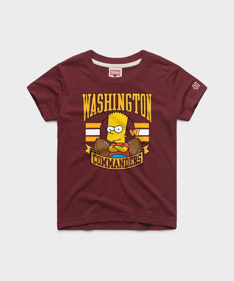Youth The Simpsons Bart X Washington Commanders 1