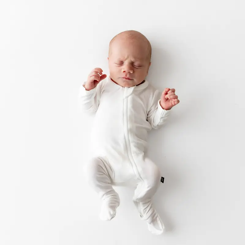 Zippered Footie In Cloud 1