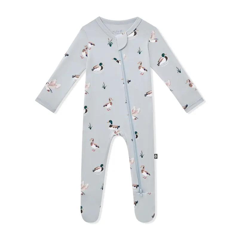 Zippered Footie In Mallard Duck 2