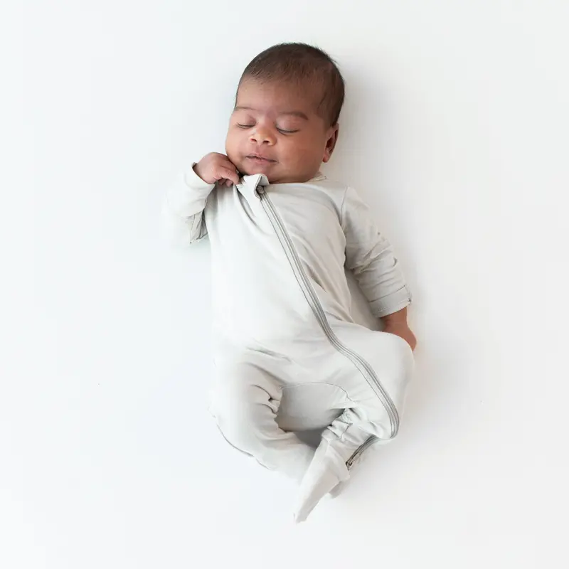 Zippered Footie In Oat 1