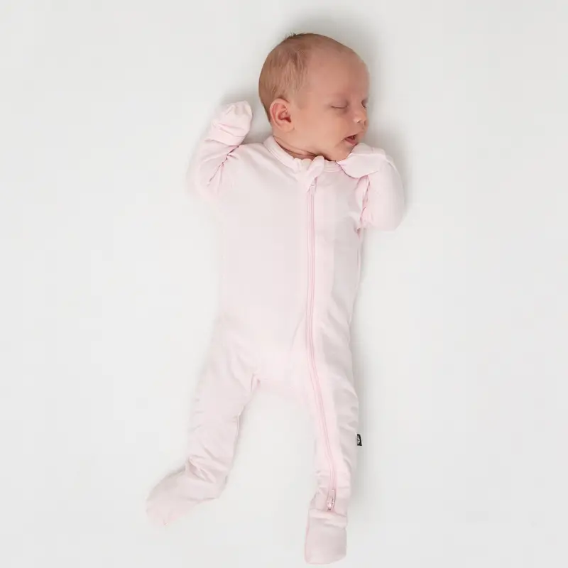 Zippered Footie In Sakura 1