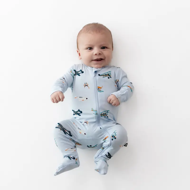 Zippered Footie In Take Off 1