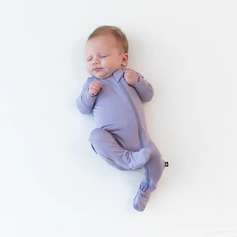 Zippered Footie In Taro 1