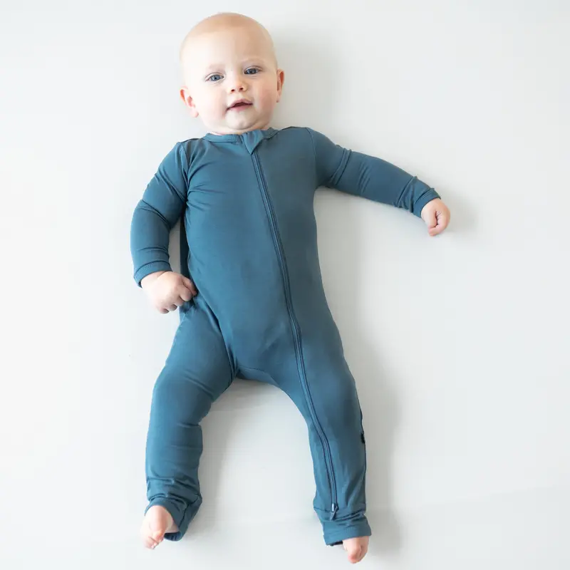 Zippered Romper In Atlantic 1