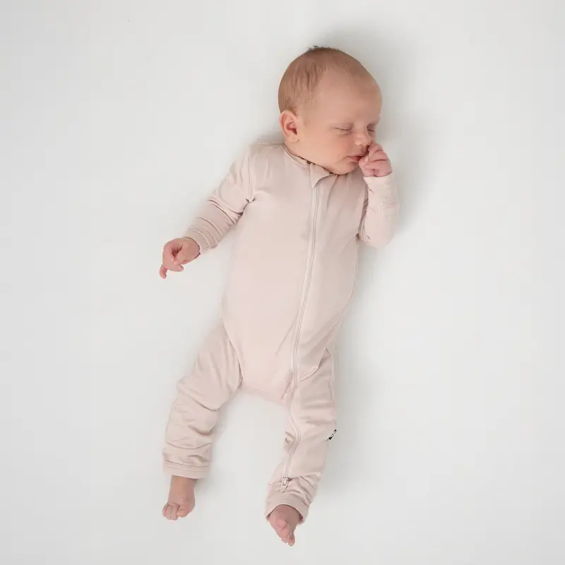 Zippered Romper In Blush 1