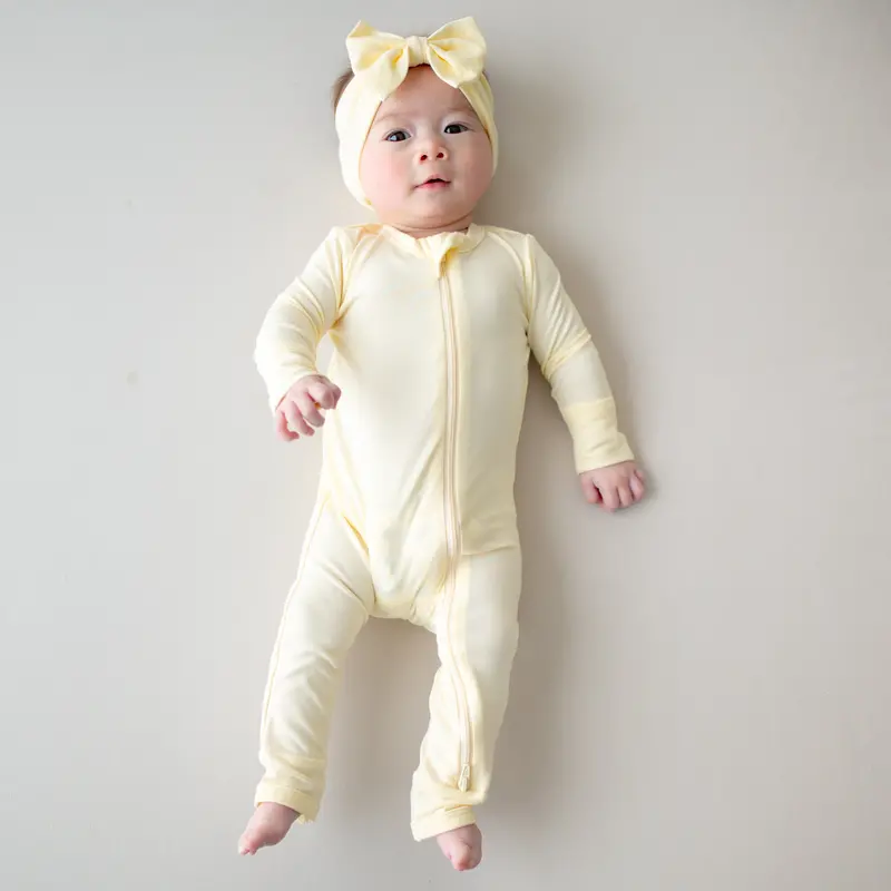 Zippered Romper In Chamomile 3