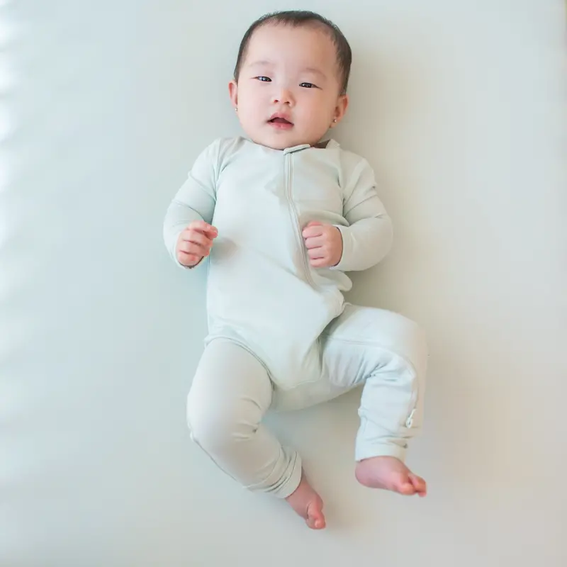 Zippered Romper In Dew 1