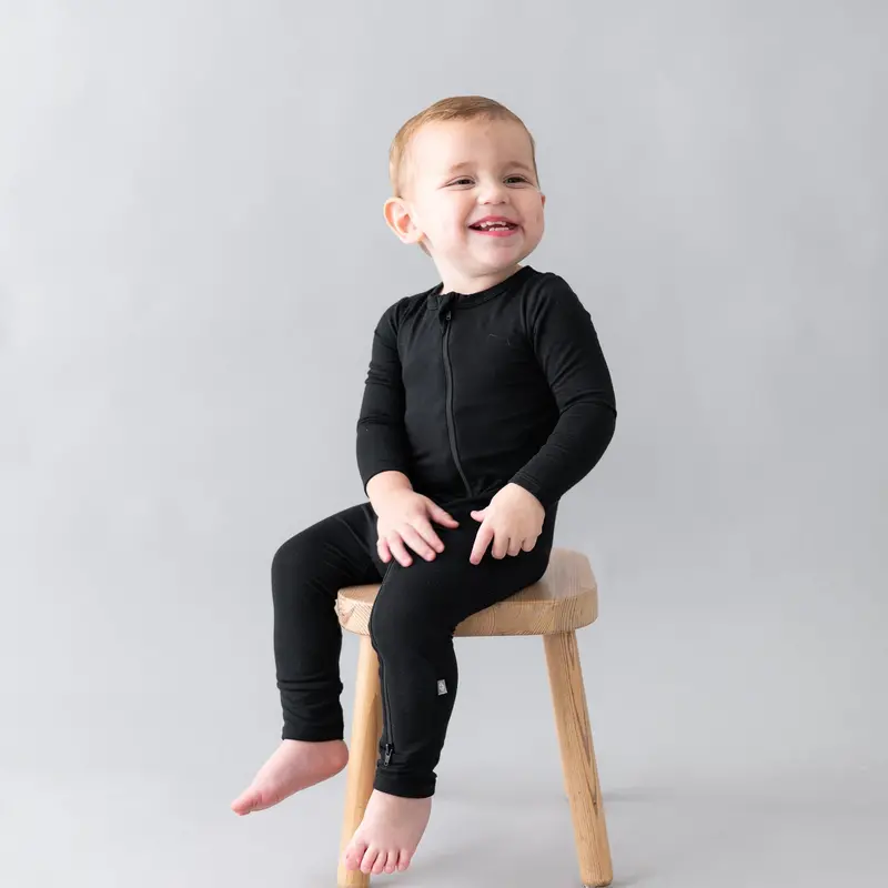 Zippered Romper In Midnight 1