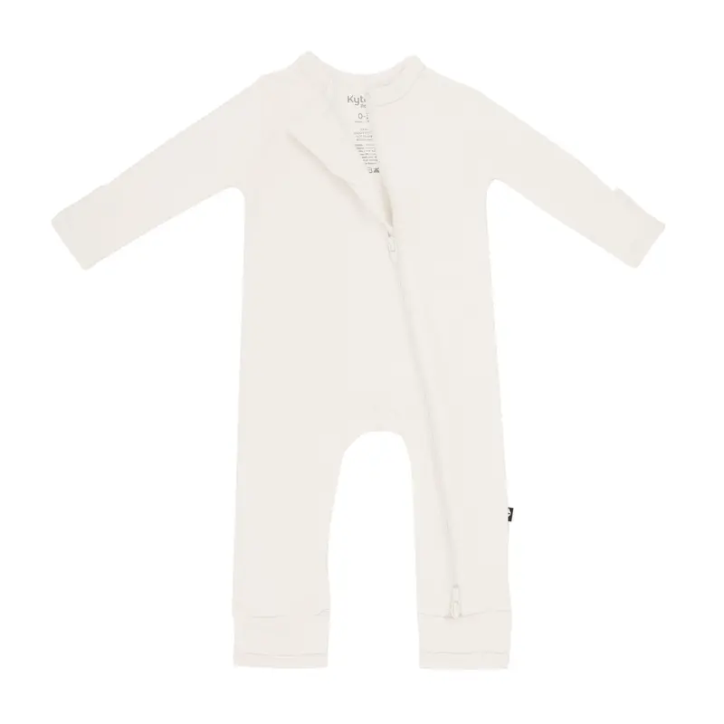 Zippered Romper In Oat 5
