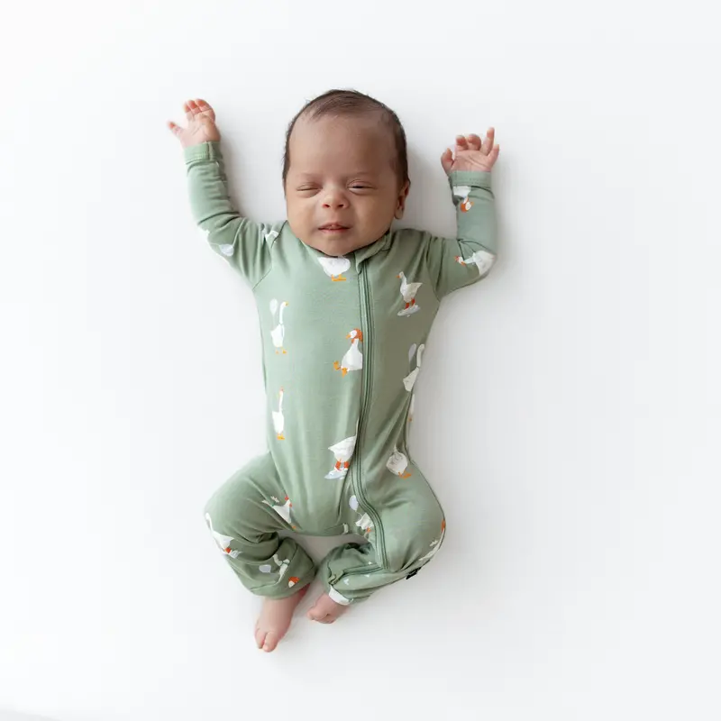 Zippered Romper In Silly Goose 1