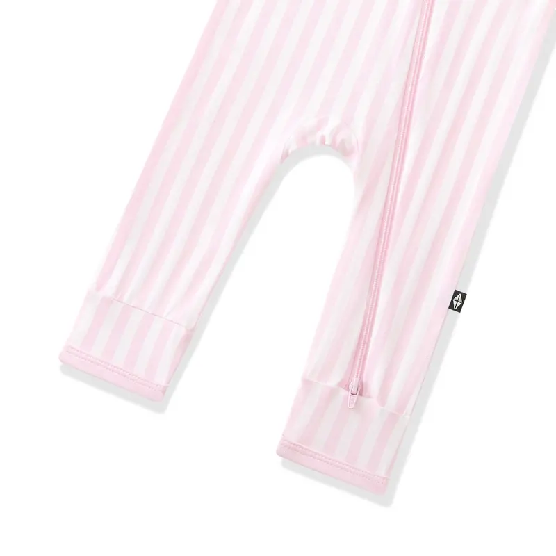 Zippered Romper In Small Sakura Stripe 5