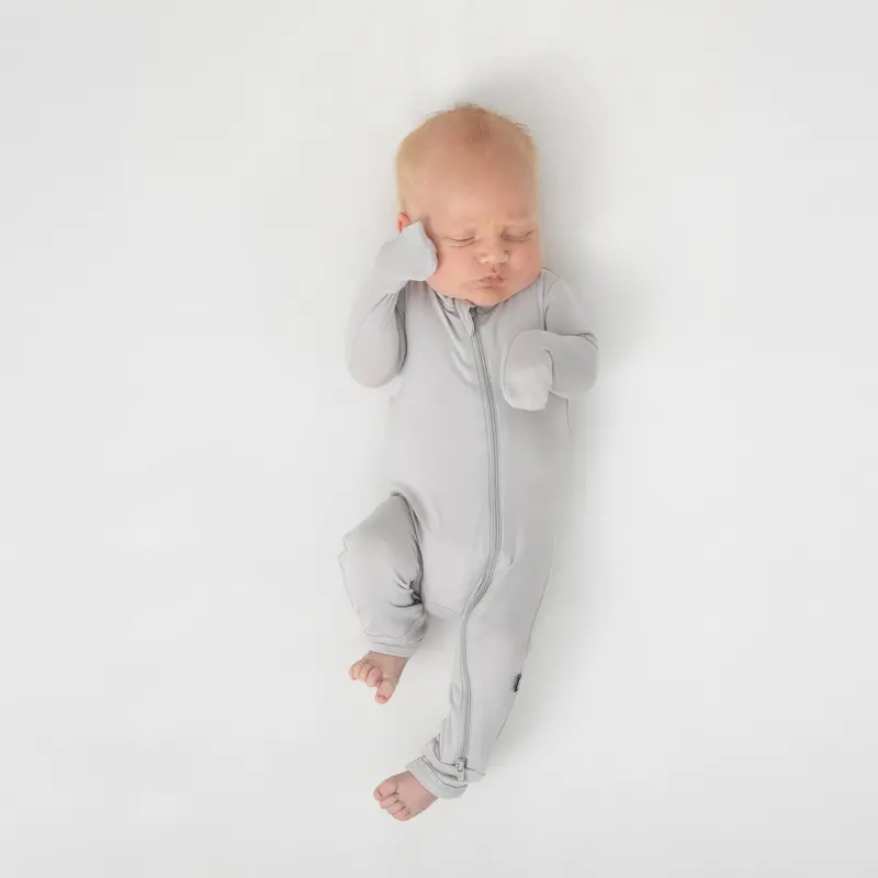 Zippered Romper In Storm 1