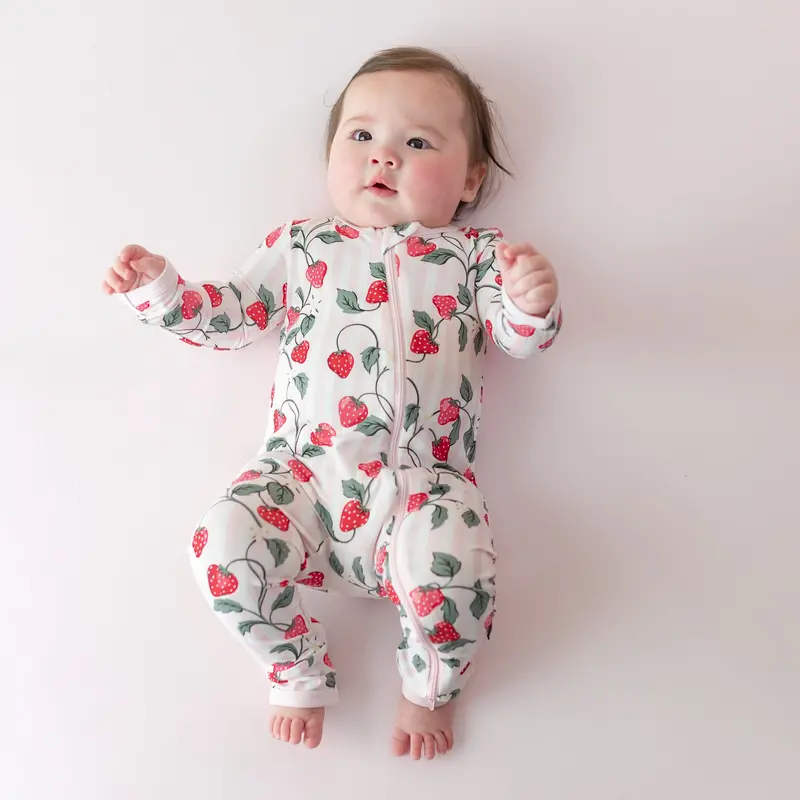Zippered Romper In Strawberry Fields 3