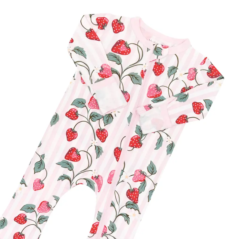 Zippered Romper In Strawberry Fields 4