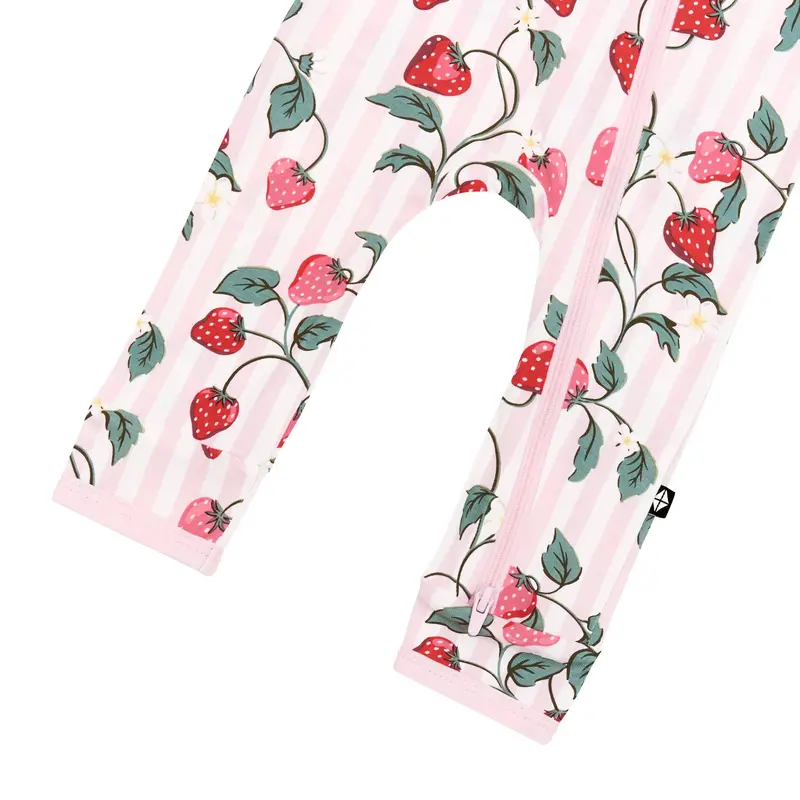 Zippered Romper In Strawberry Fields 5