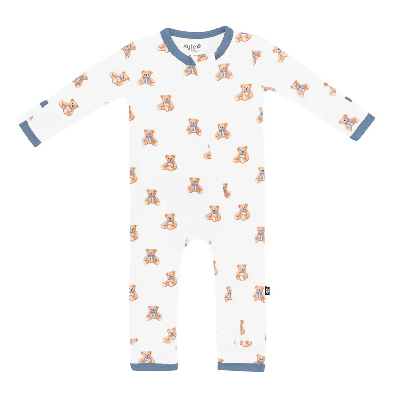 Zippered Romper In Teddy Bear 2