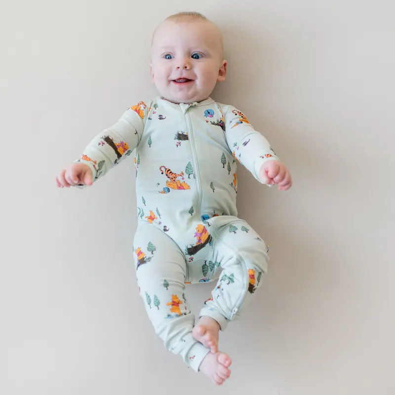 Zippered Romper In Winnie The Pooh Hundred Acre Wood 1