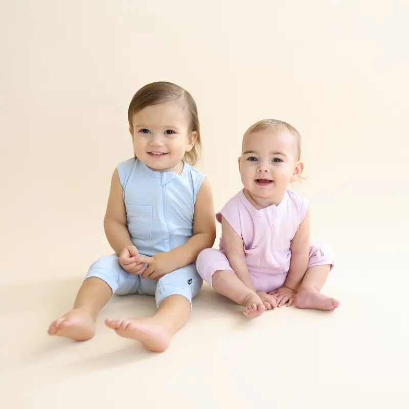 Zippered Sleeveless Romper In Breeze 5