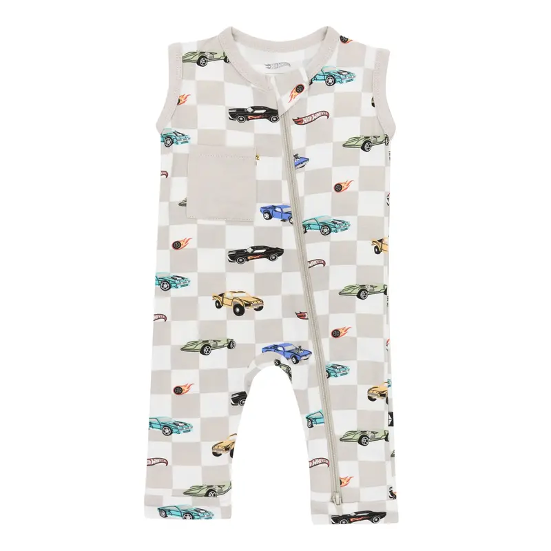 Zippered Sleeveless Romper In Fast And Fierce 2