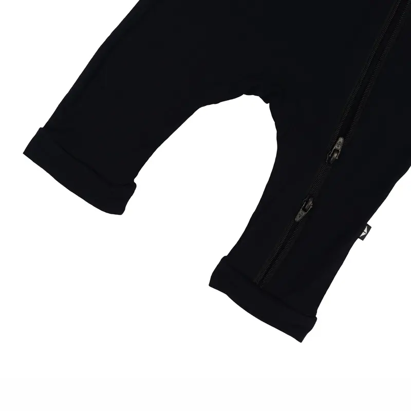 Zippered Sleeveless Romper In Midnight 4