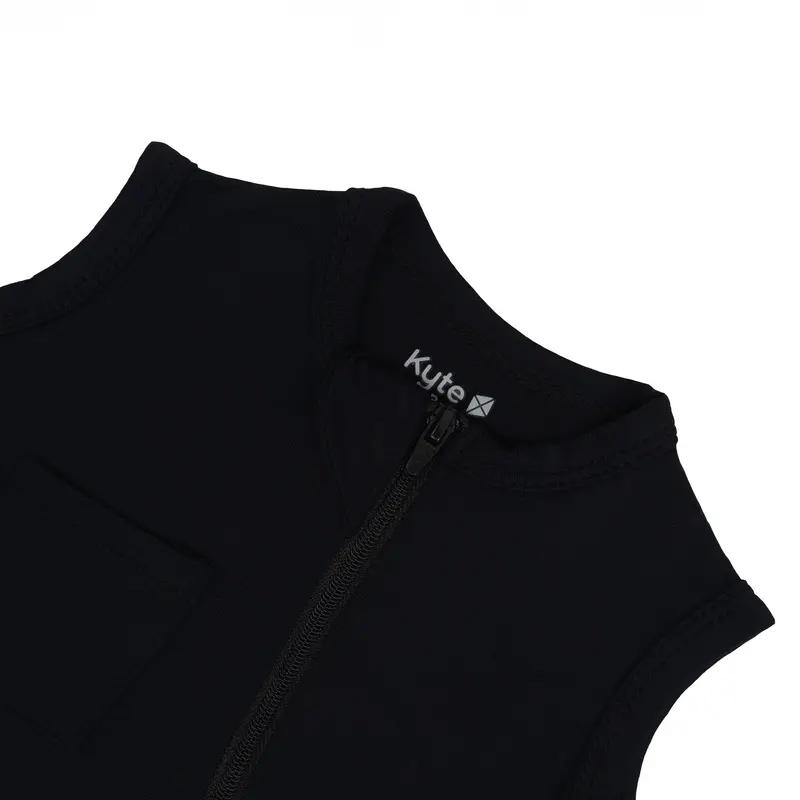 Zippered Sleeveless Romper In Midnight 6