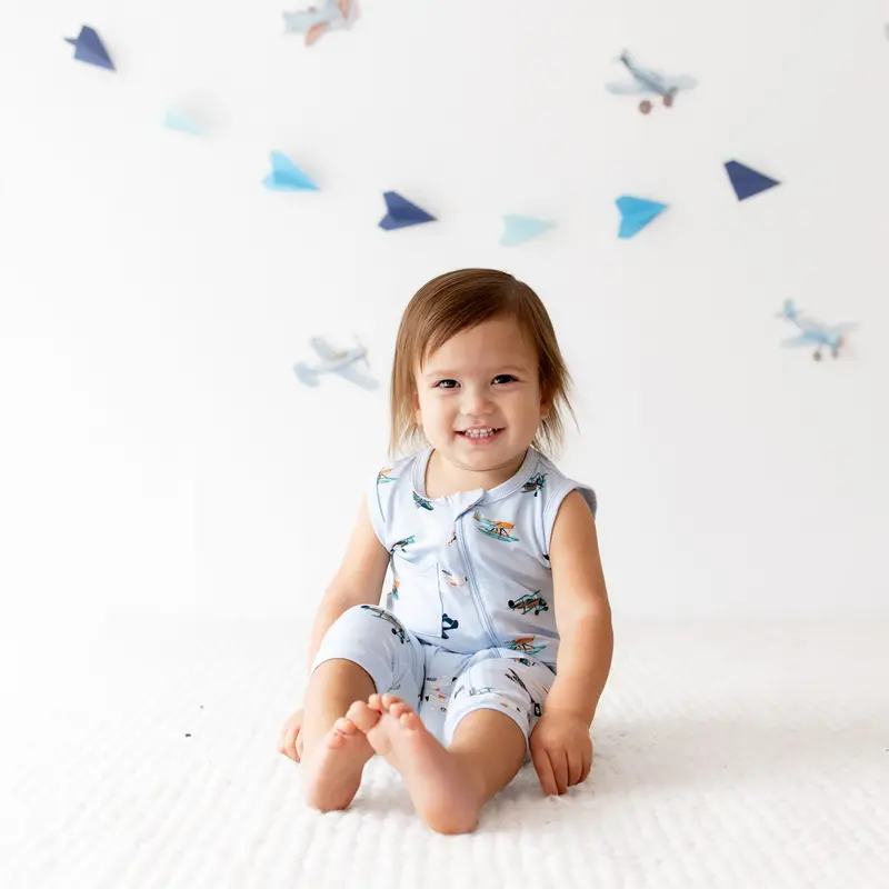 Zippered Sleeveless Romper In Take Off 1