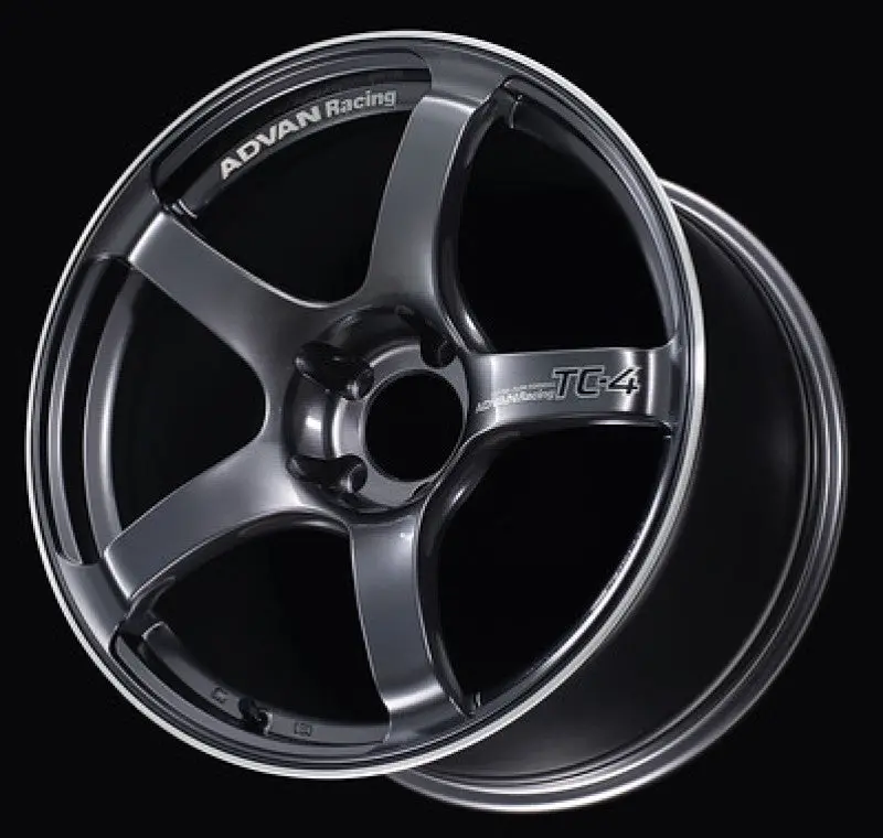 Advan Tc4 Racing Wheel – 16X7.0", +31 Offset, 4X100 Pcd, Gunmetallic Finish With Ring Accent 1