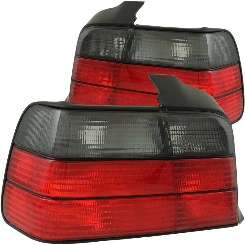 Anzo Red/Smoke Led Taillights For 1992–1998 Bmw E36 3 Series Sedan 1
