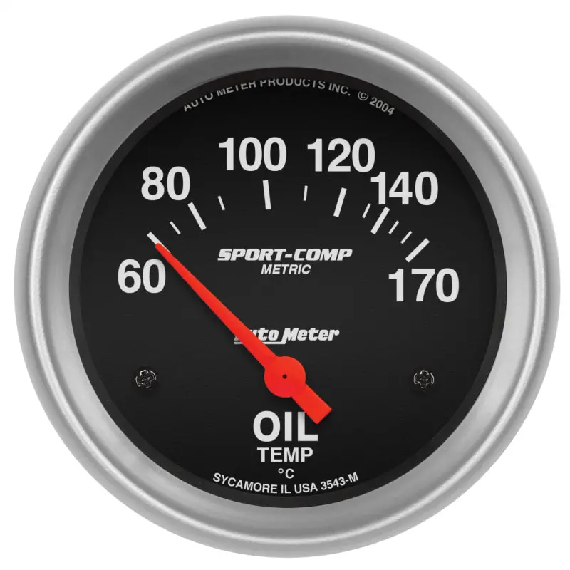 Autometer Sport-Comp Electronic Oil Temperature Gauge – 66.7Mm, 60–170°C, Short-Sweep Design 1