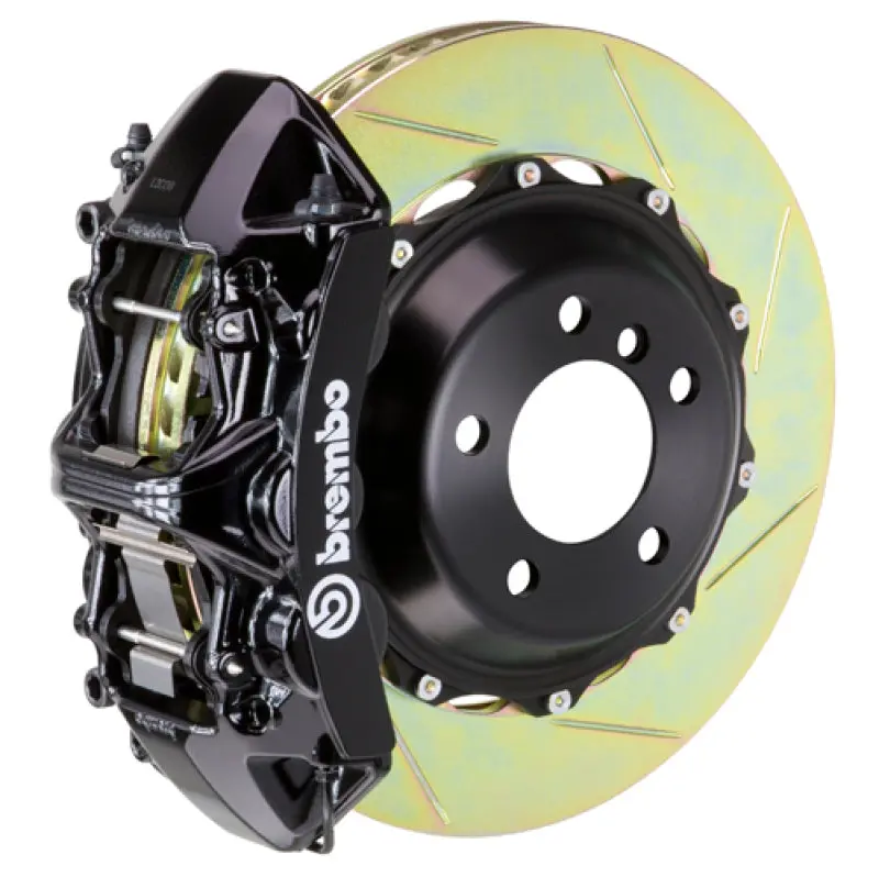 Brembo Front Big Brake Kit For 2005–2014 Ford Mustang Gt (Non-Abs Models): 6-Piston Calipers, 355X32Mm Slotted Rotors – Black 1