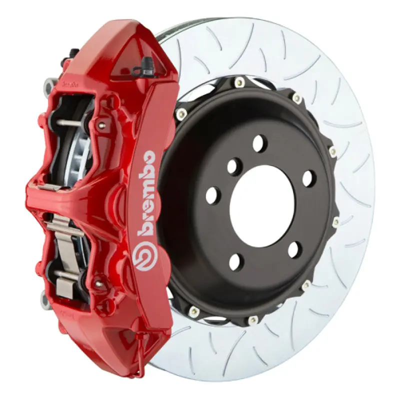 Brembo Front Big Brake Kit For Porsche 996 (1999–2004) And 997.1 (2006–2008, Excluding Pccb) – 380X32Mm Slotted Two-Piece Rotors, Type 3 Red 1