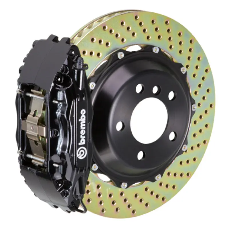 Brembo Gt Big Brake Kit For 2002–2007 Subaru Impreza Wrx (Gd/Gg) – Front, 4-Piston Calipers, Drilled 332X32Mm Two-Piece Rotors, Black Finish 1