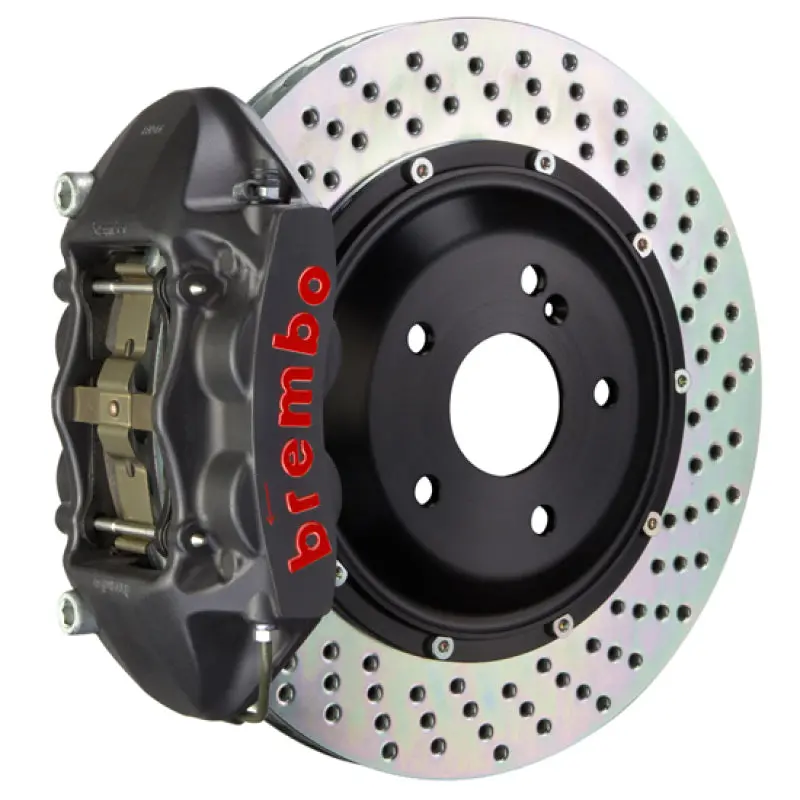 Brembo Gts Rear Big Brake Kit – Porsche Cayman (2005–2006, 2006–2012), 4-Piston Calipers, 345X28Mm Drilled Two-Piece Rotors 1