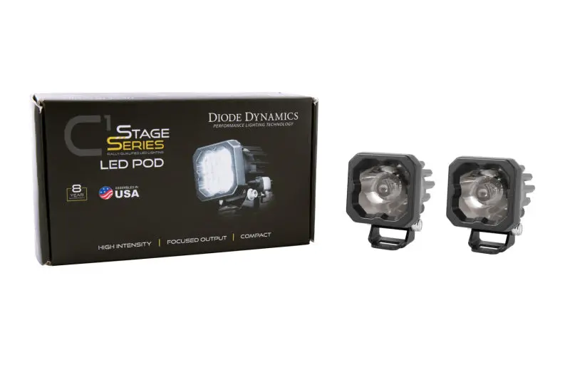 Diode Dynamics Stage Series C1 Led Pod Light – White Flood (Pair With Abl) 2