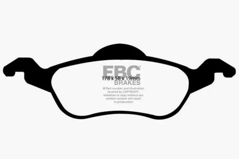 Ebc 00-04 Ford Focus 2.0 Yellowstuff Front Brake Pads 1