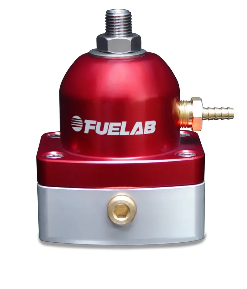 Fuelab 535 Adjustable Mini Fuel Pressure Regulator: 25–90 Psi, Dual -6An Inlet, Single -6An Return (Red) 1