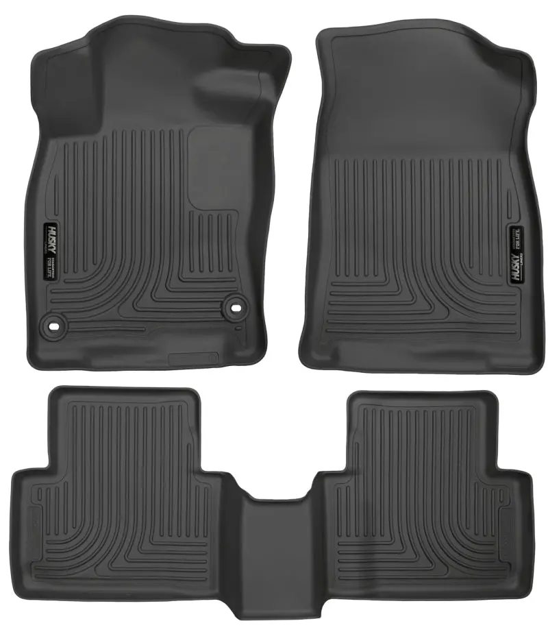 Husky Liners Weatherbeater Floor Liner Combo For 2016 Honda Civic Sedan – Black 1