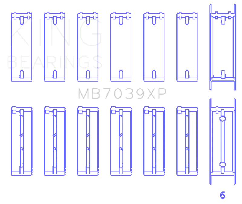 King Bmw M20/M50 2.0L/2.5L/2.7L (Size Std) Performance Main Bearing Set 1