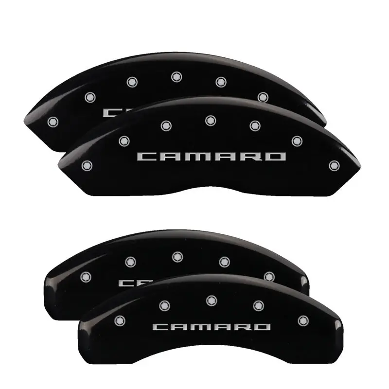 Mgp Engraved 4-Piece Caliper Cover Set — Gen 5 Camaro Style, Black Finish With Silver Accent 1