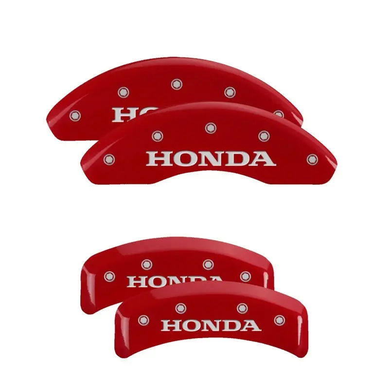 Mgp Engraved Caliper Covers – Front & Rear, Vtech Red Finish With Silver Accents 1