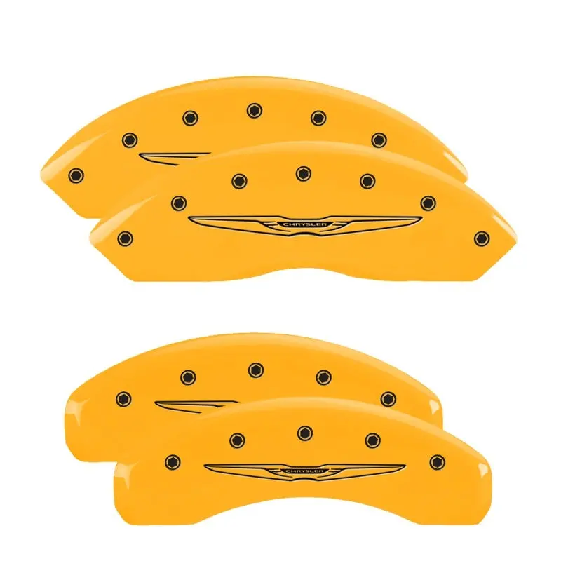 Mgp Engraved Caliper Covers – Yellow Finish With Black Chrysler Wing Logo For Select Models 1