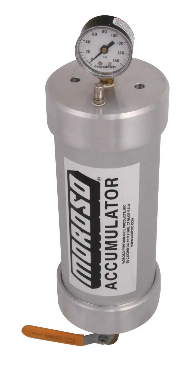Moroso Heavy-Duty 1.5-Quart Oil Accumulator (12" × 4.25") 1