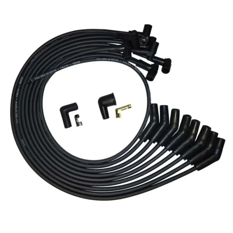 Moroso Ultra Spark Plug Wire Set For Ford 351W – 135° Hei Unsleeved, Black, 8Mm 1