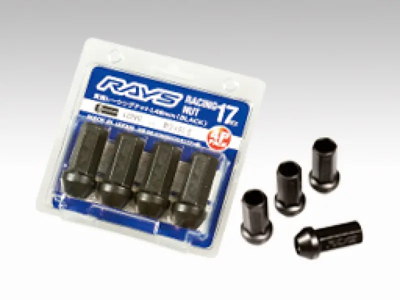 Rays Hex L48 Racing Nuts – 12X1.5Mm, Black Finish (Pack Of 4) 1