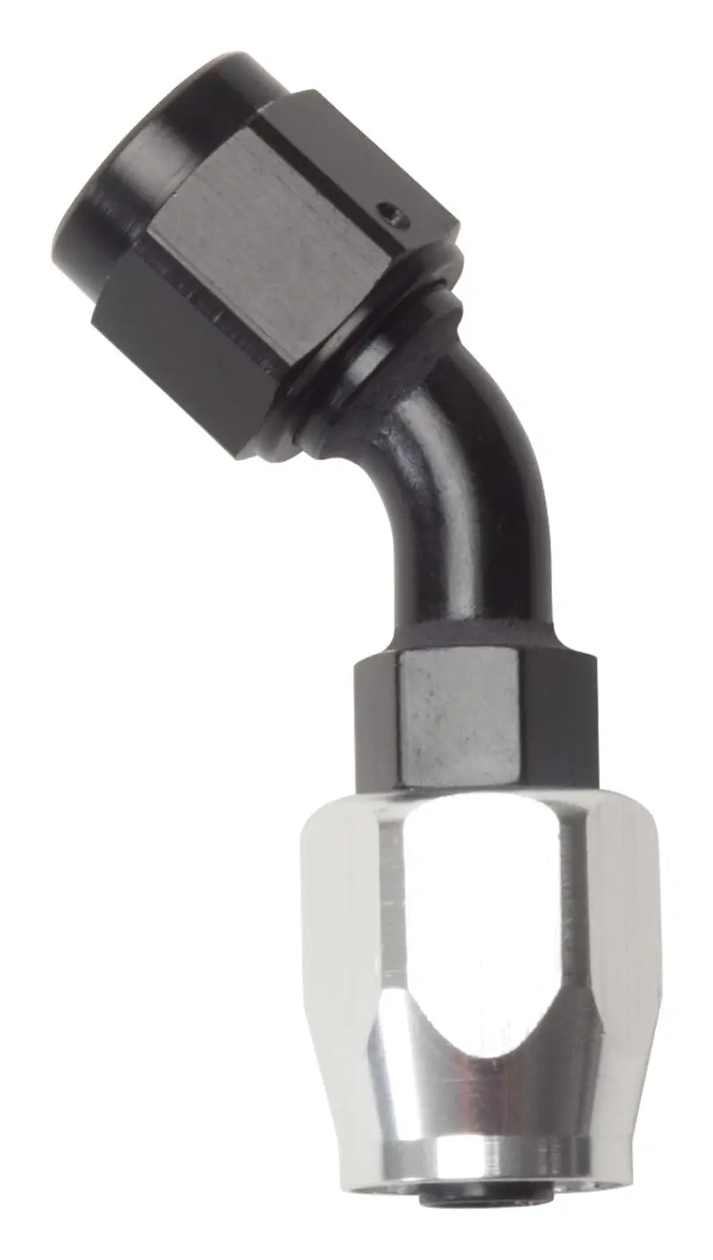 Russell Performance -10 An Black-And-Silver 45° Full-Flow Hose End Fitting 1