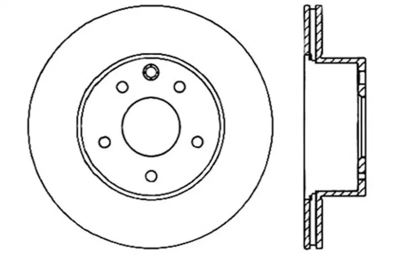 Stoptech Slotted And Drilled Rear Left Brake Rotor For 2005–2007 Infiniti G35 / G35X And 2006–2007 Nissan 350Z 1