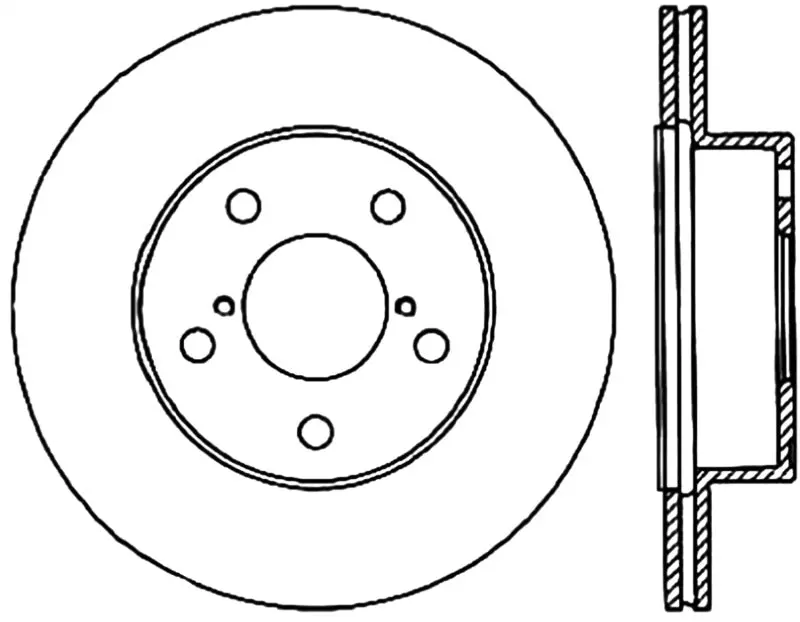 Stoptech Slotted & Drilled Rear Brake Rotor For 2005–2007 Subaru Impreza Wrx/Sti (Right Side) 1